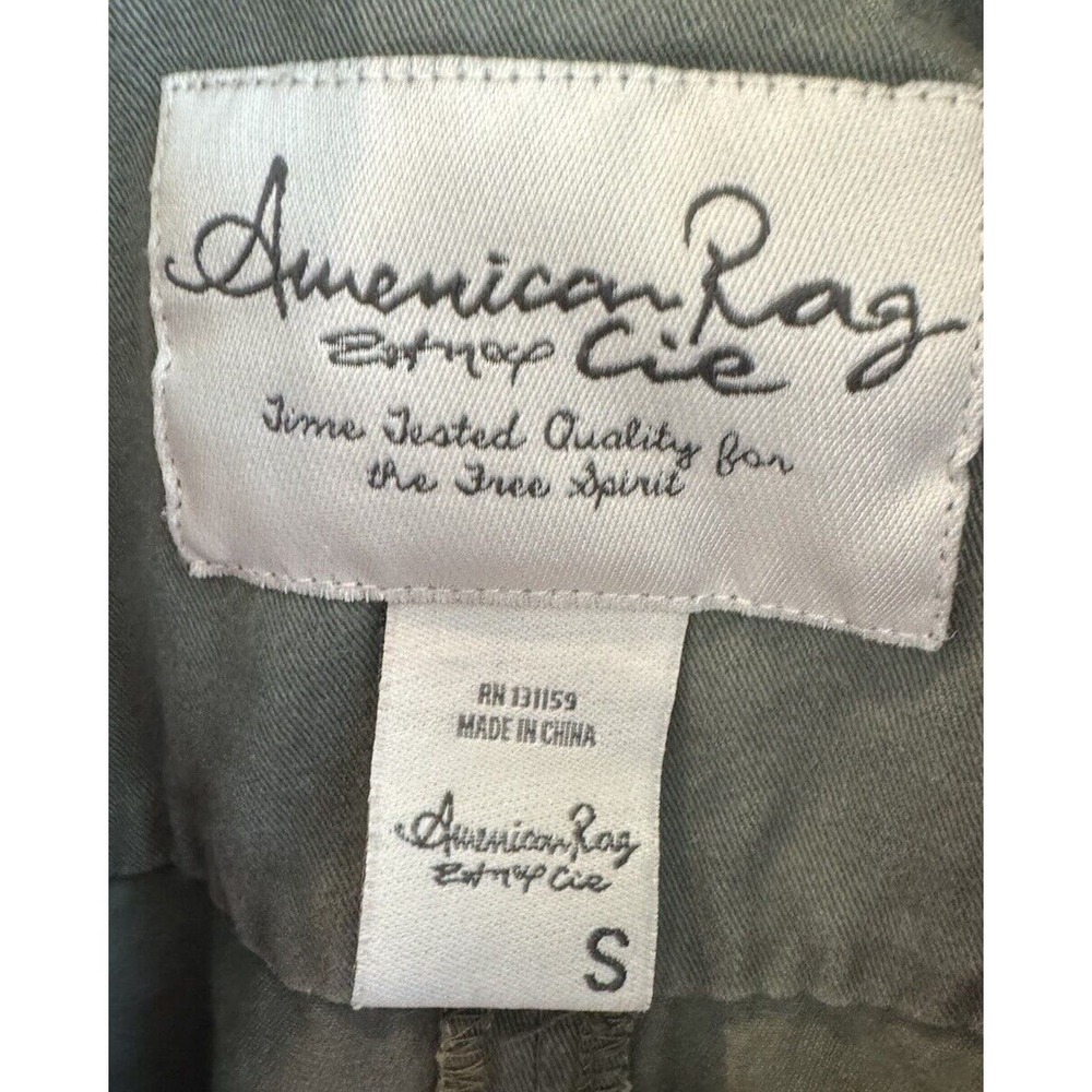 American Rag Cie Woman’s Green Army Green Full Zip Size Small Jacket - Picture 4 of 4